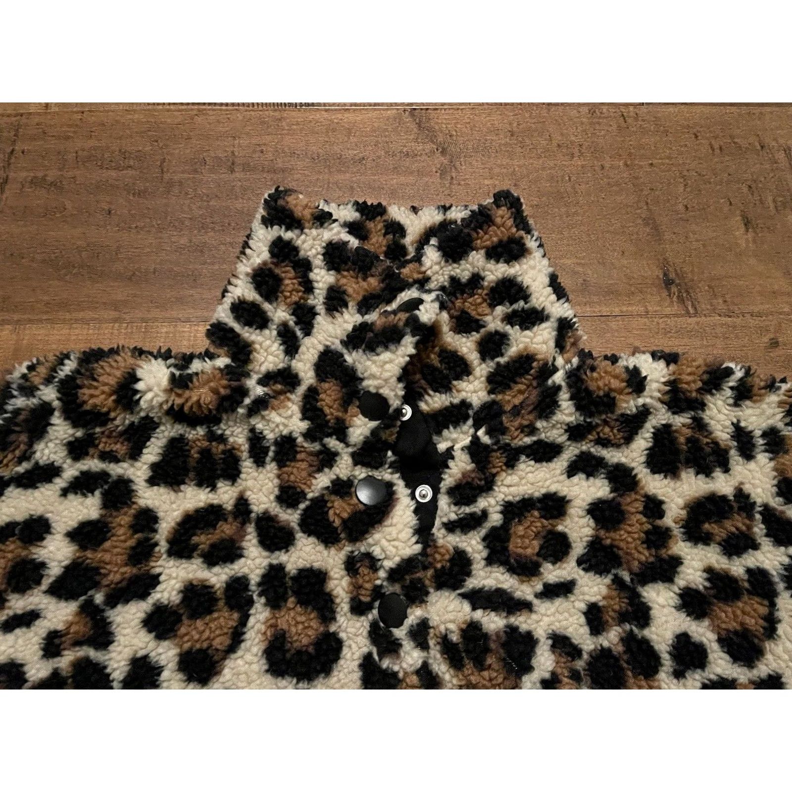 J.Crew VINTAGE J.CREW Leopard Cheetah Sherpa Pullover Jacket Fleece Women's Small S Size S / US 4 / IT 40 - 3 Thumbnail