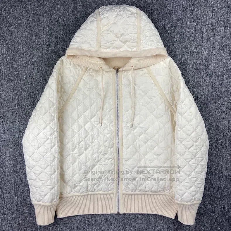 Hermes Hermes White Knit Combined Puffer Jacket Size XXS / US 00 / IT 34 - 2 Thumbnail