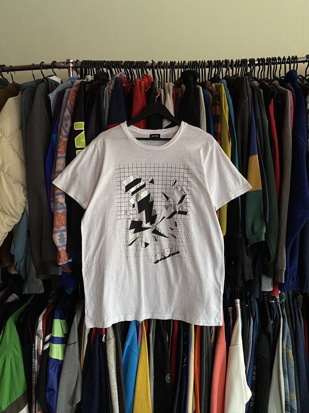 Diesel VINTAGE DIESEL LIGHTNING T-SHIRT Y2k Size US XL / EU 56 / 4 - 1 Thumbnail