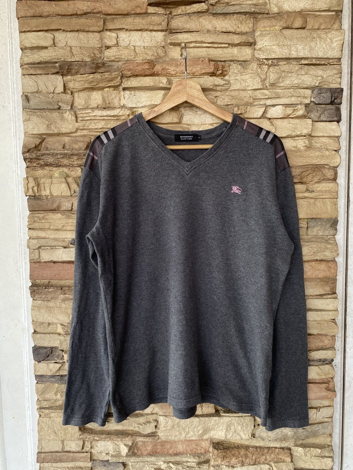 Burberry Vintage Burberry Black Label Checkered Nova Check Long Sleeve Tees Size US M / EU 48-50 / 2 - 1 Thumbnail