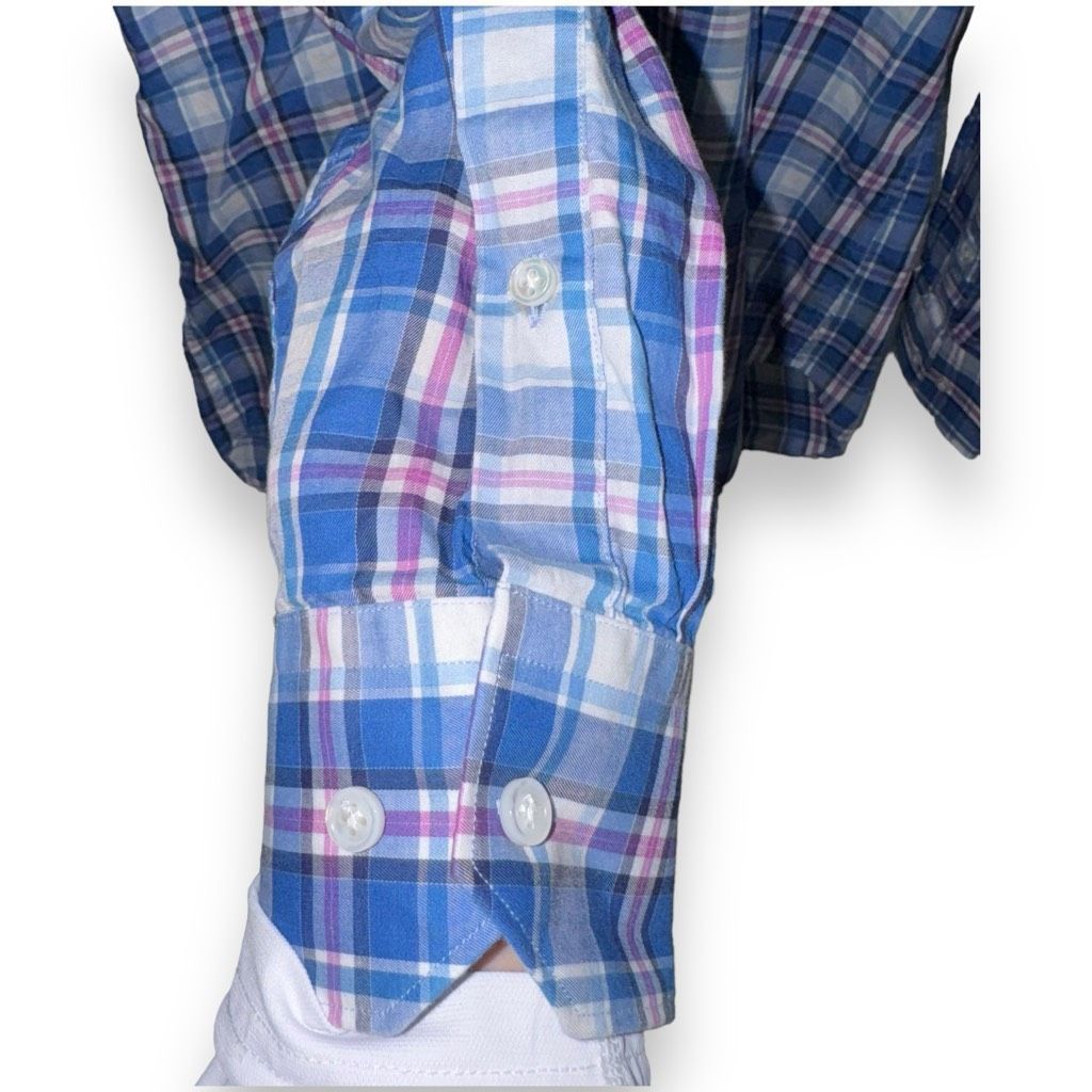 Peter Millar Peter Millar Collection Blue Plaid Dress Shirt L Size US L / EU 52-54 / 3 - 4 Thumbnail