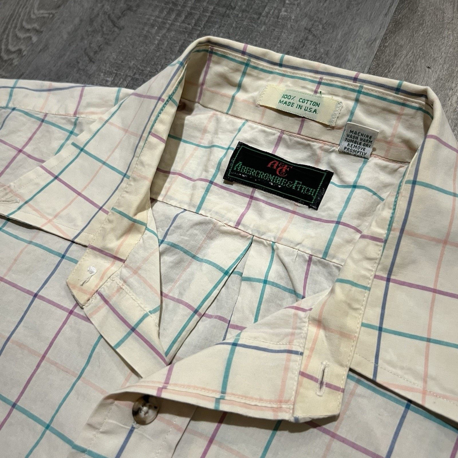 Abercrombie & Fitch VTG 80s Abercrombie & Fitch Mens Button Down Dress Shirt 16 Size US M / EU 48-50 / 2 - 4 Thumbnail