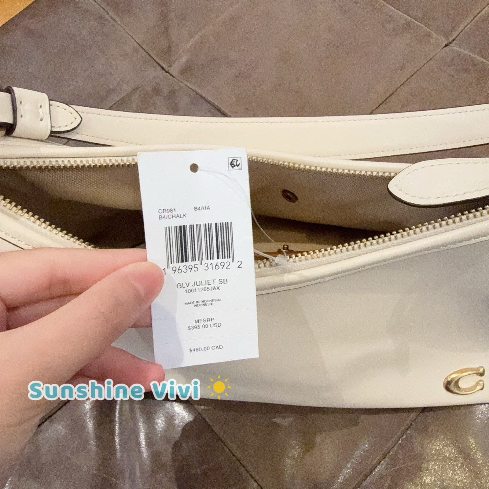 Coach NWT COACH Juliet Shoulder Bag Crossbody Leather CR981 Chalk Size ONE SIZE - 5 Thumbnail