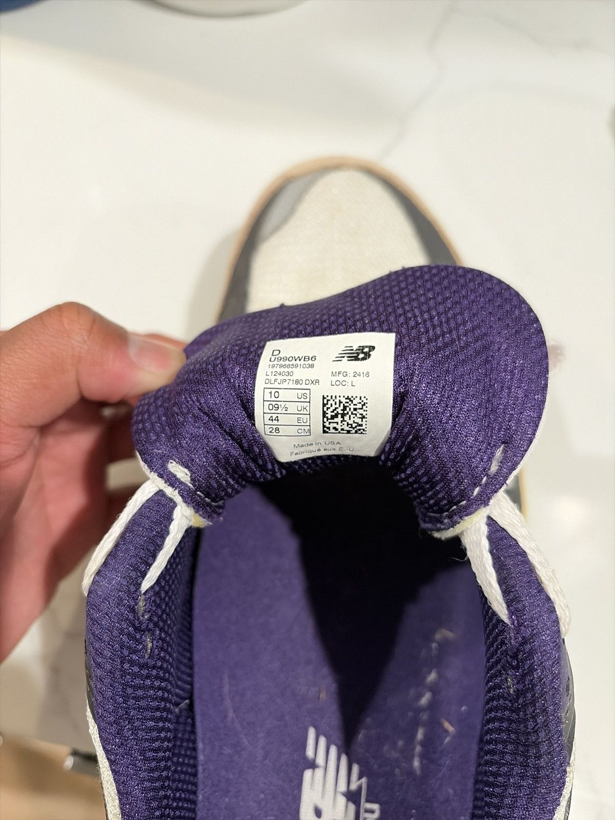 New Balance New Balance 990 Khaki/Purple MiUSA Size US 10 / EU 43 - 6 Thumbnail