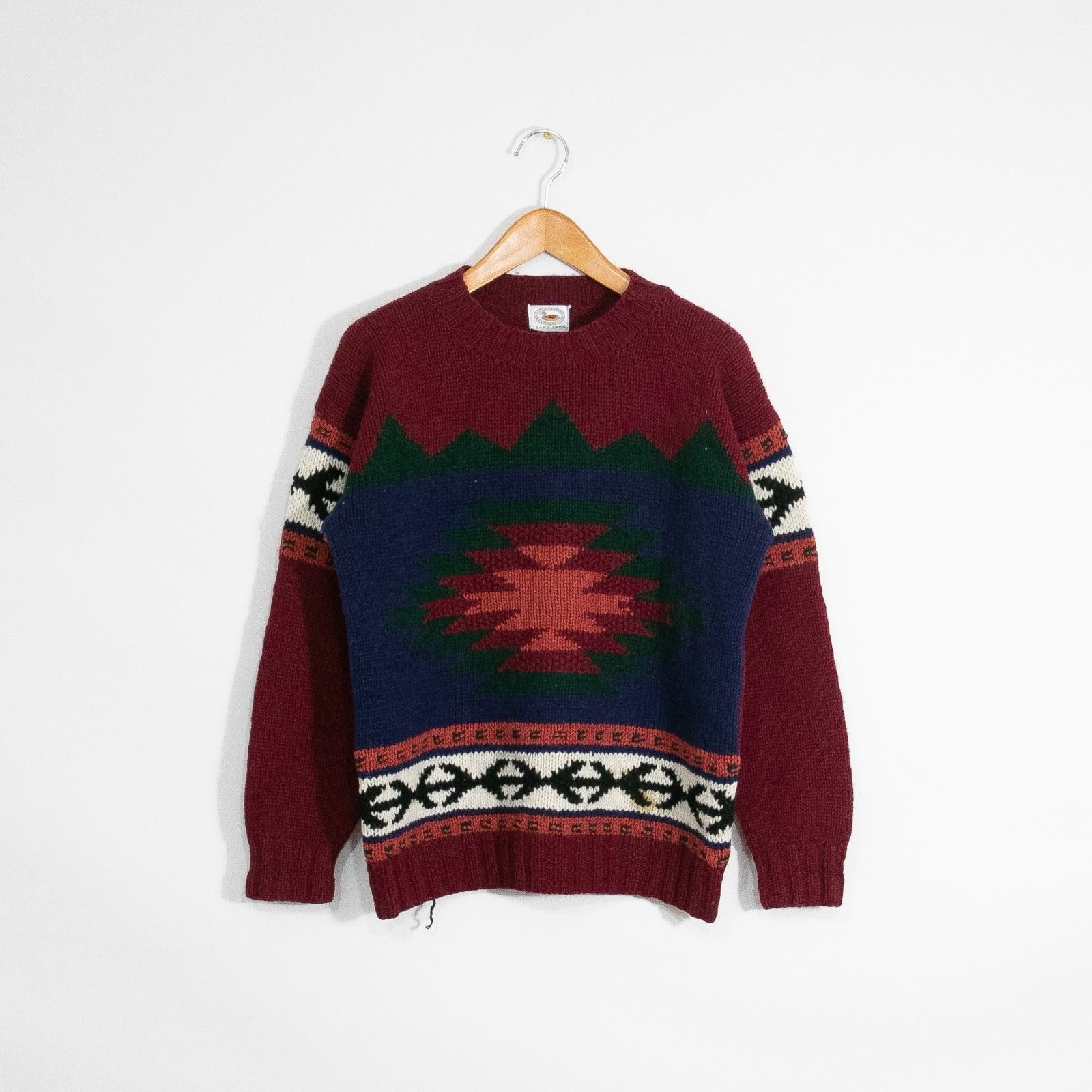 Vintage Vintage Aztec Pattern Wool Sweater Mens Medium Southwestern Size US M / EU 48-50 / 2 - 1 Thumbnail