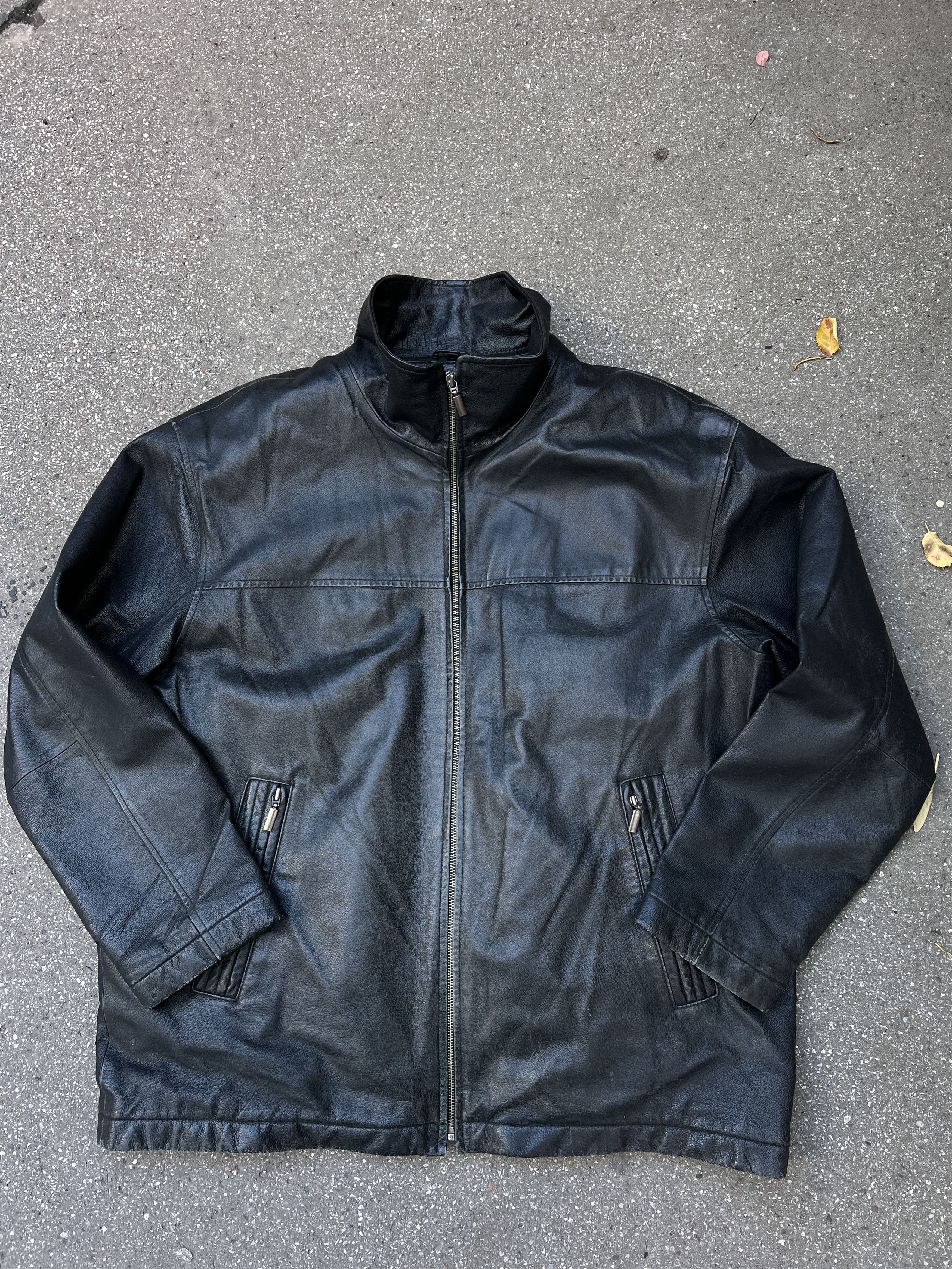 14th Addiction Winter Vintage 00s leather long coat jacket 2in1 vest fleece Size US XL / EU 56 / 4 - 8 Thumbnail