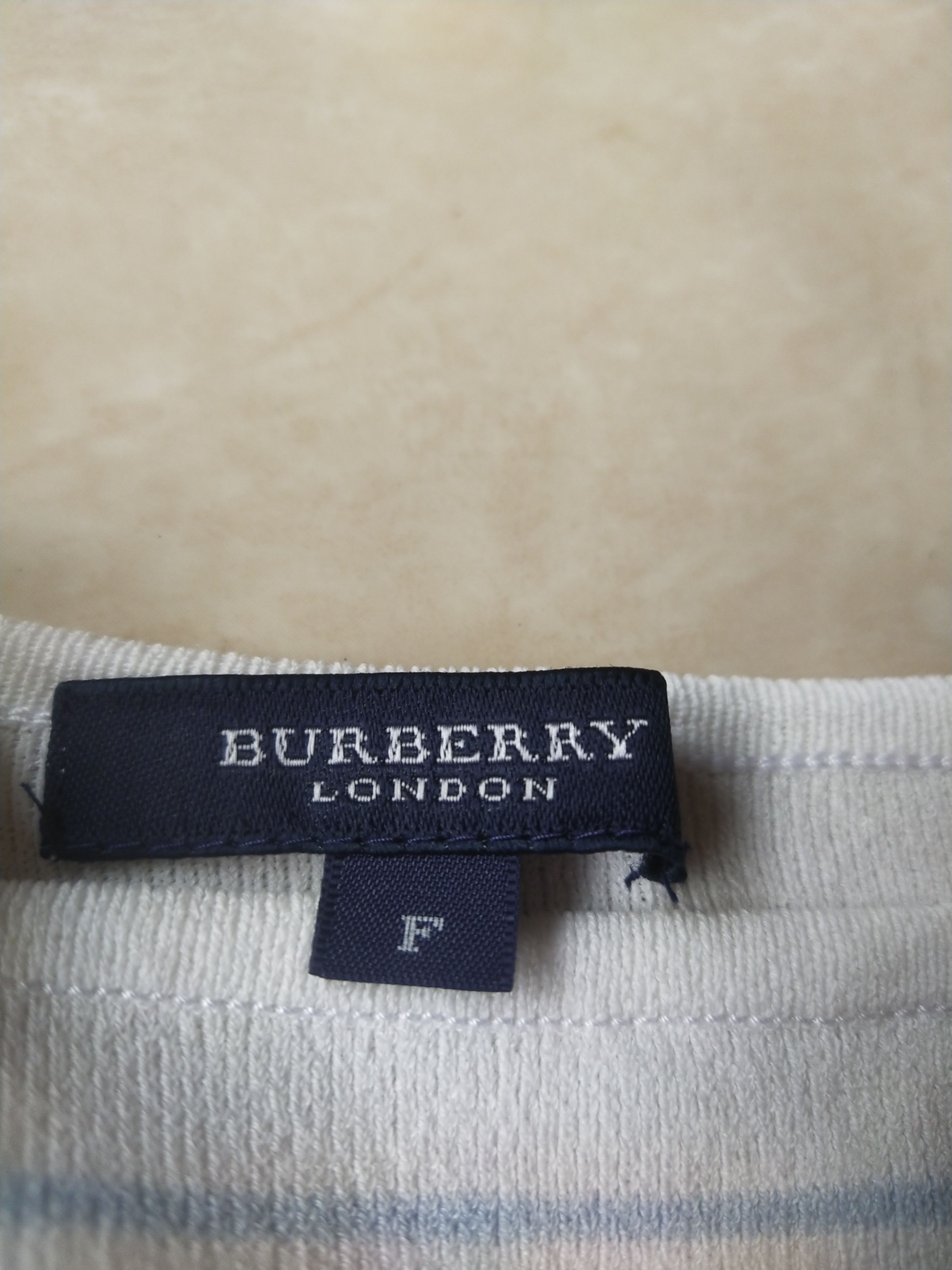 Burberry 2000s Burberry London Striped Knit Top Boat Neck Size S / US 4 / IT 40 - 5 Thumbnail