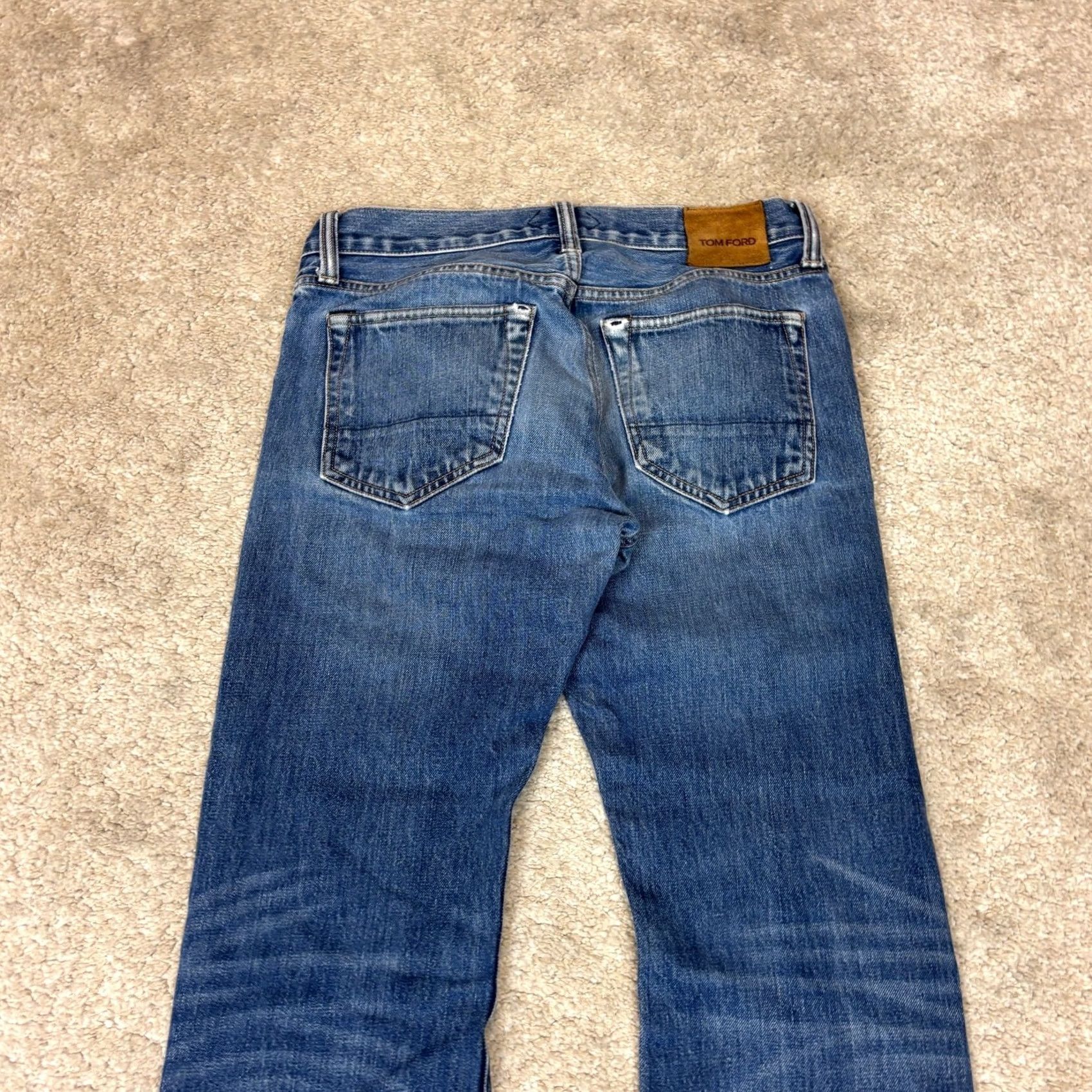 Tom Ford Tom Ford Jeans Straight Selvedge Mens 28x33 Quiet Luxury TFD002 Blue Regular 28 33 Mens Jeans Size US 28 / EU 44 - 5 Thumbnail