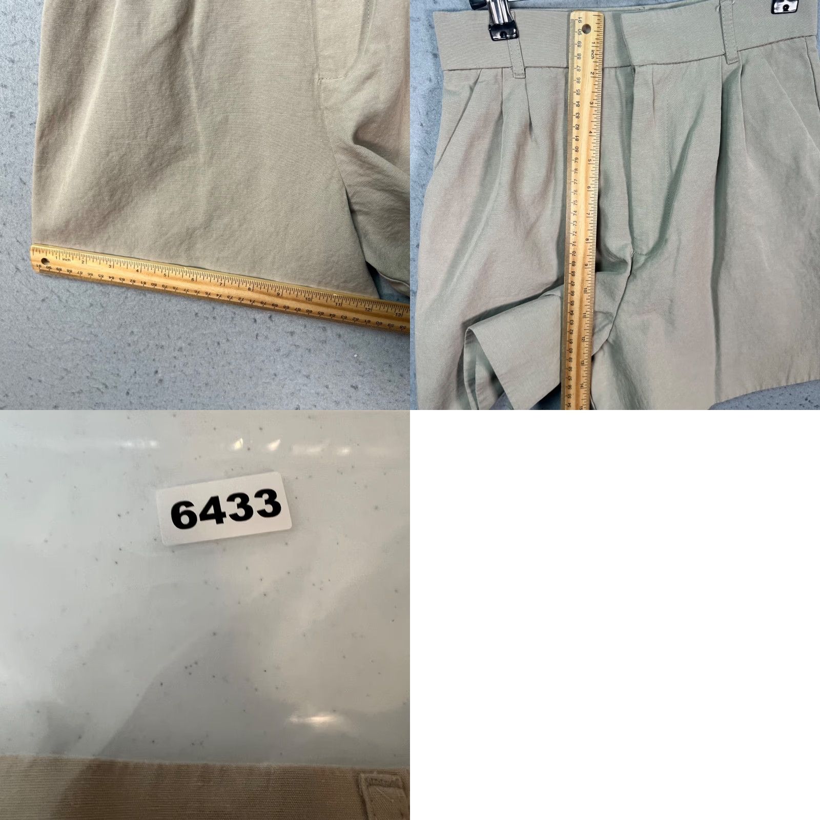 Zara Zara Beige Pleated High-Waisted Chino Shorts Bermuda XS Womens Cotton Viscose Front Pleated 4in Inseam Size 26" / US 2 / IT 38 - 8 Thumbnail