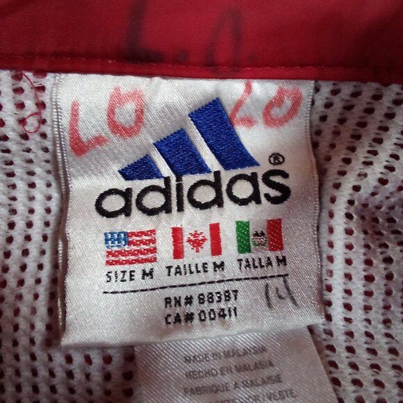 Adidas × Vintage Vintage 90s Adidas 3 Stripe Windbreaker Jacket Hooded Size US M / EU 48-50 / 2 - 4 Thumbnail