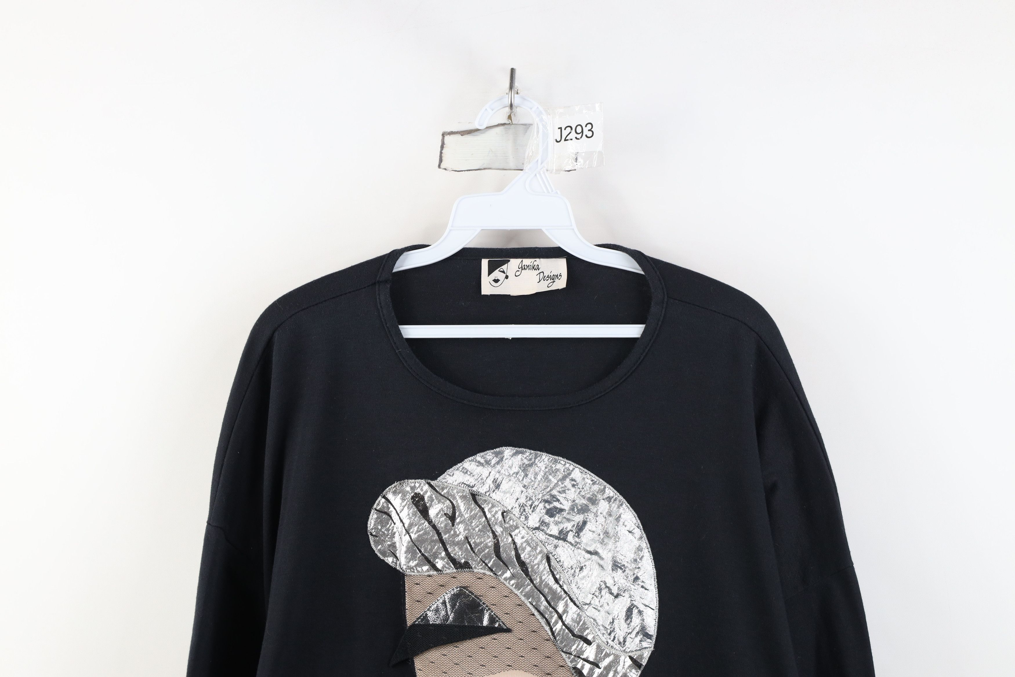 Vintage Vintage 80s Mid Mod Couture Woman 3/4 Sleeve Sweatshirt USA Size ONE SIZE - 2 Thumbnail