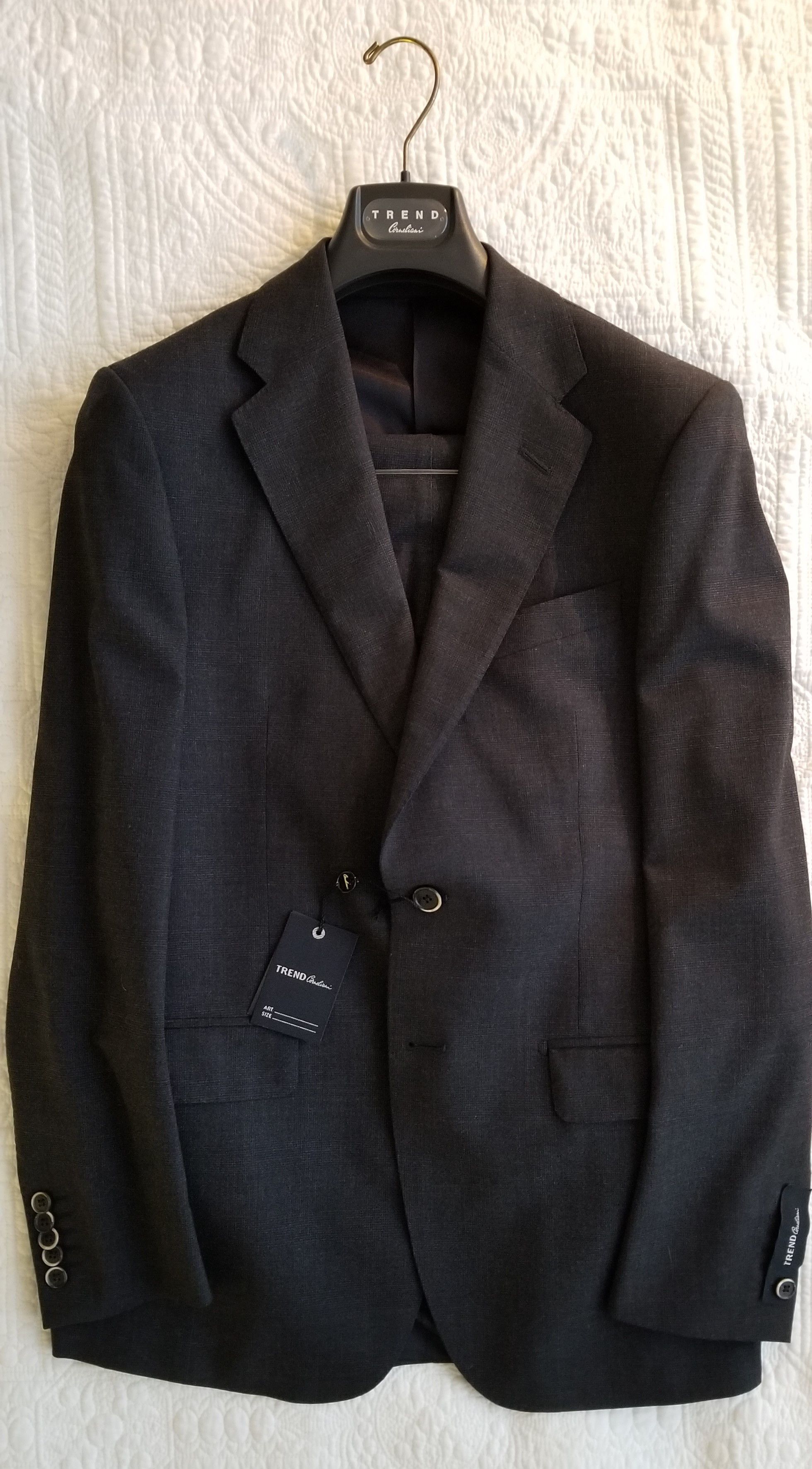 Corneliani Corneliani Trend italian suit wool navy plaid Size 40R - 1 Thumbnail