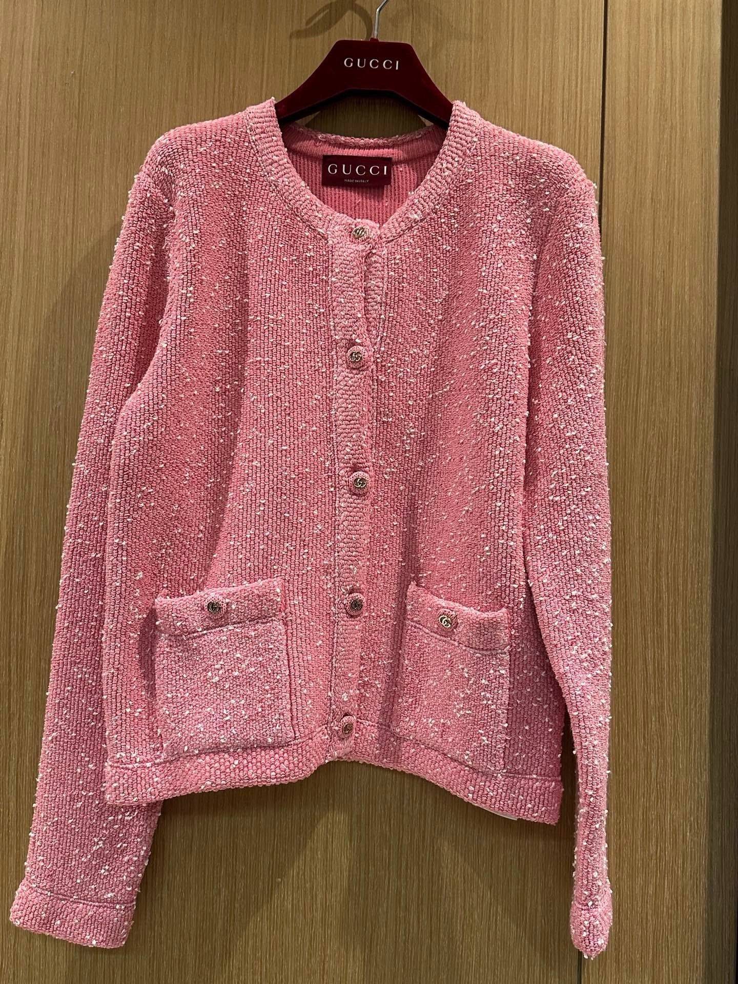 Gucci Gucci Pink Cardigan Coat Size S / US 4 / IT 40 - 1 Thumbnail