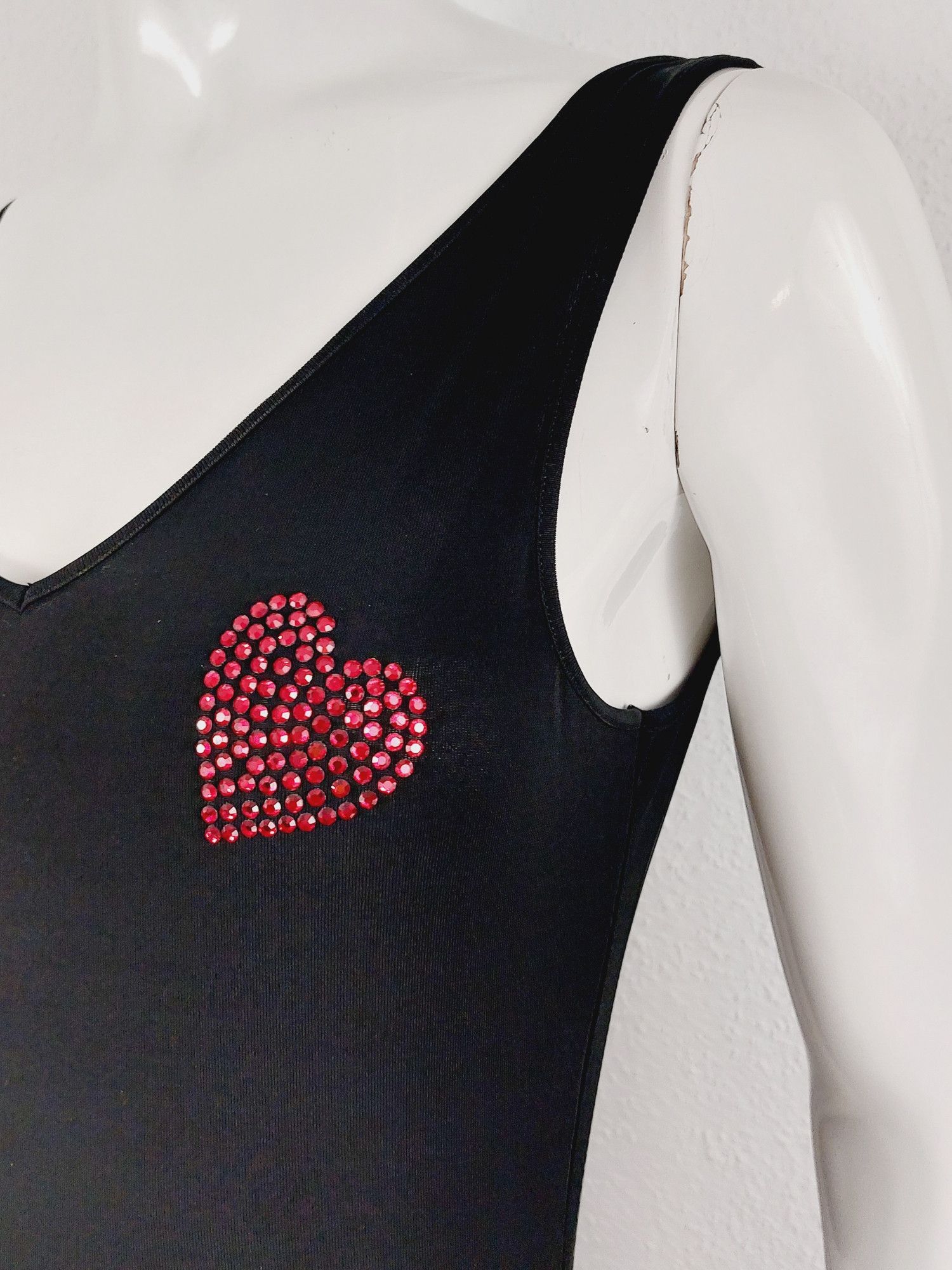 Moschino Moschino Heart Love Rhinestone Sequin Maxi Dress Size S / US 4 / IT 40 - 6 Thumbnail