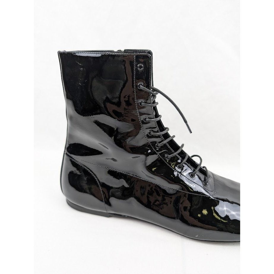 Saint Laurent Paris o1rshd1 Tadzio 05 High-Top Lace Boots in Nero Size US 12 / EU 45 - 3 Thumbnail