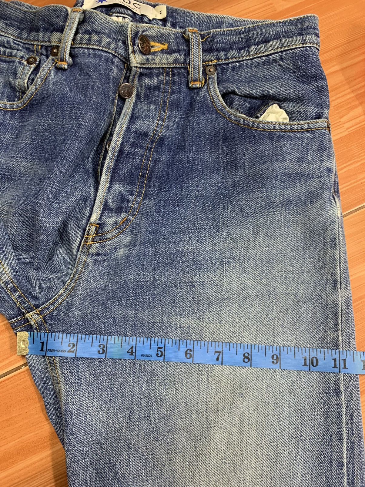14th Addiction DISTRESSED GDC SELVEDGE DENIM & NICE FADED. Size US 31 - 13 Thumbnail