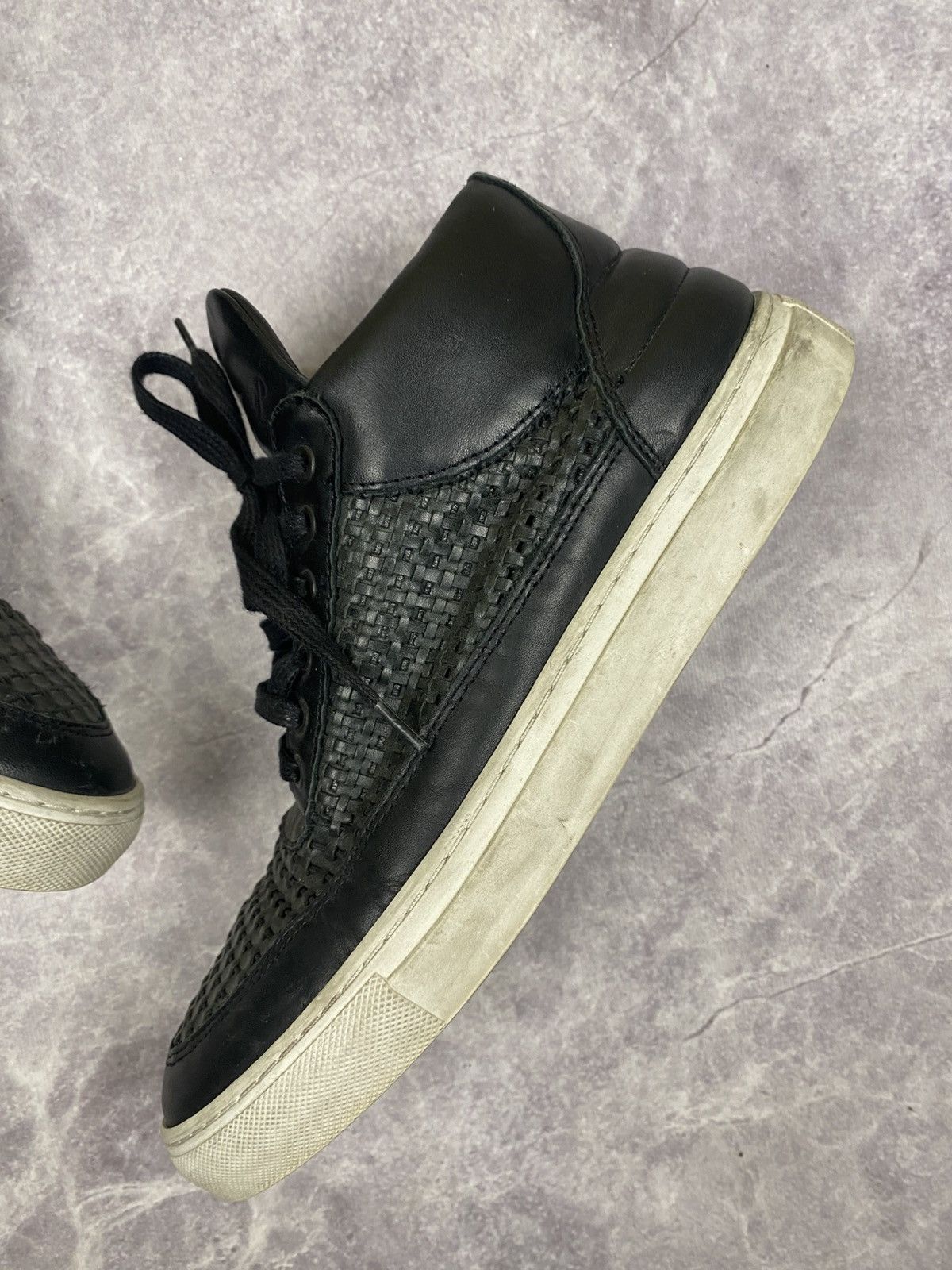 Filling Pieces Filling Pieces Dark Blue Braided Leather Low Top Sneakers 42 Size US 9 / EU 42 - 3 Thumbnail