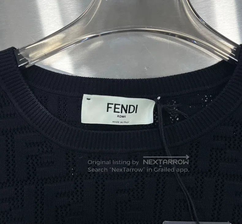Fendi Fendi Black Knit Long Sleeve with Double F Logo Size XS / US 0-2 / IT 36-38 - 3 Thumbnail