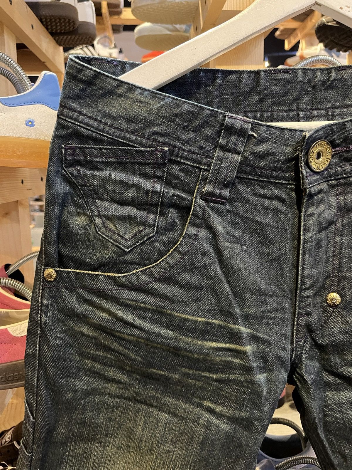 Japanese Brand Rattle Trap Faded Blue Jeans