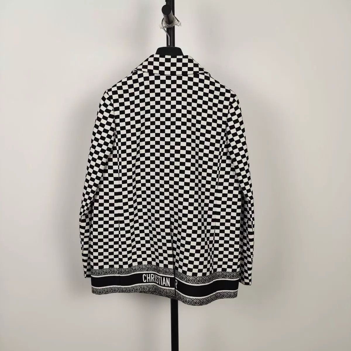Dior Dior Oblique Checkerboard Blazer 42 Black & White Size S / US 4 / IT 40 - 4 Thumbnail