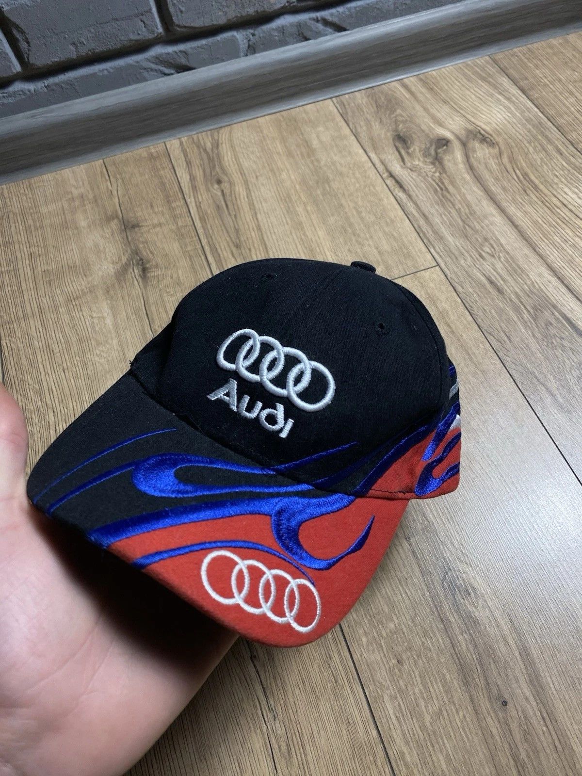 The Unbranded Brand Vintage Y2k Audi Racing Flames Cap Hat Rare Streetwear Size ONE SIZE - 1 Thumbnail