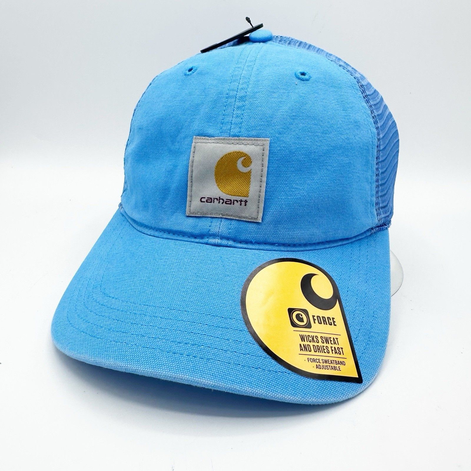 Carhartt New CARHARTT Force Canvas Mesh Back Hat Sky Blue Front Patch Size ONE SIZE - 1 Thumbnail