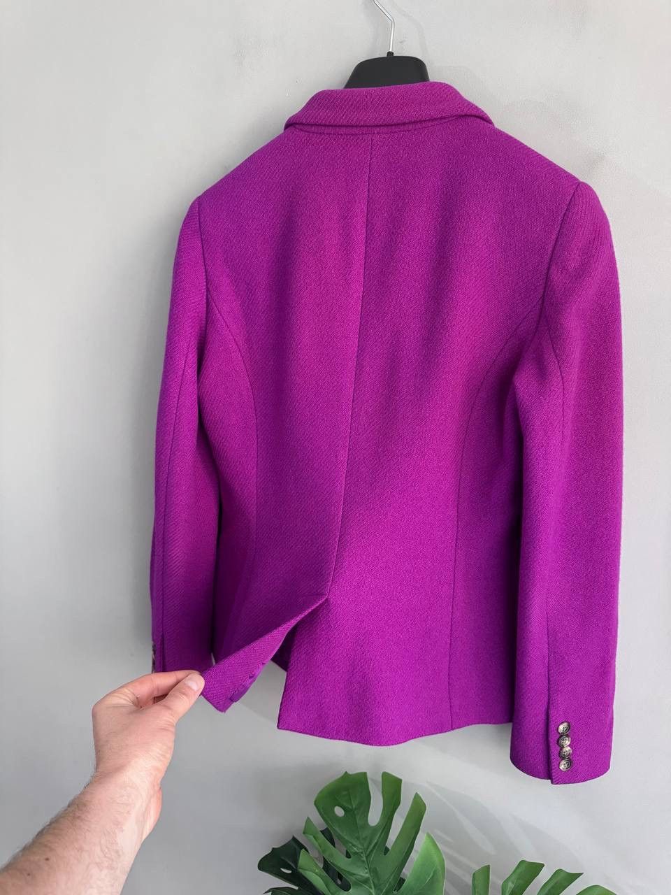 Ralph Lauren Lauren Ralph Lauren Women's Purple Tweed Wool Blazer, US 4 Size XS / US 0-2 / IT 36-38 - 17 Thumbnail
