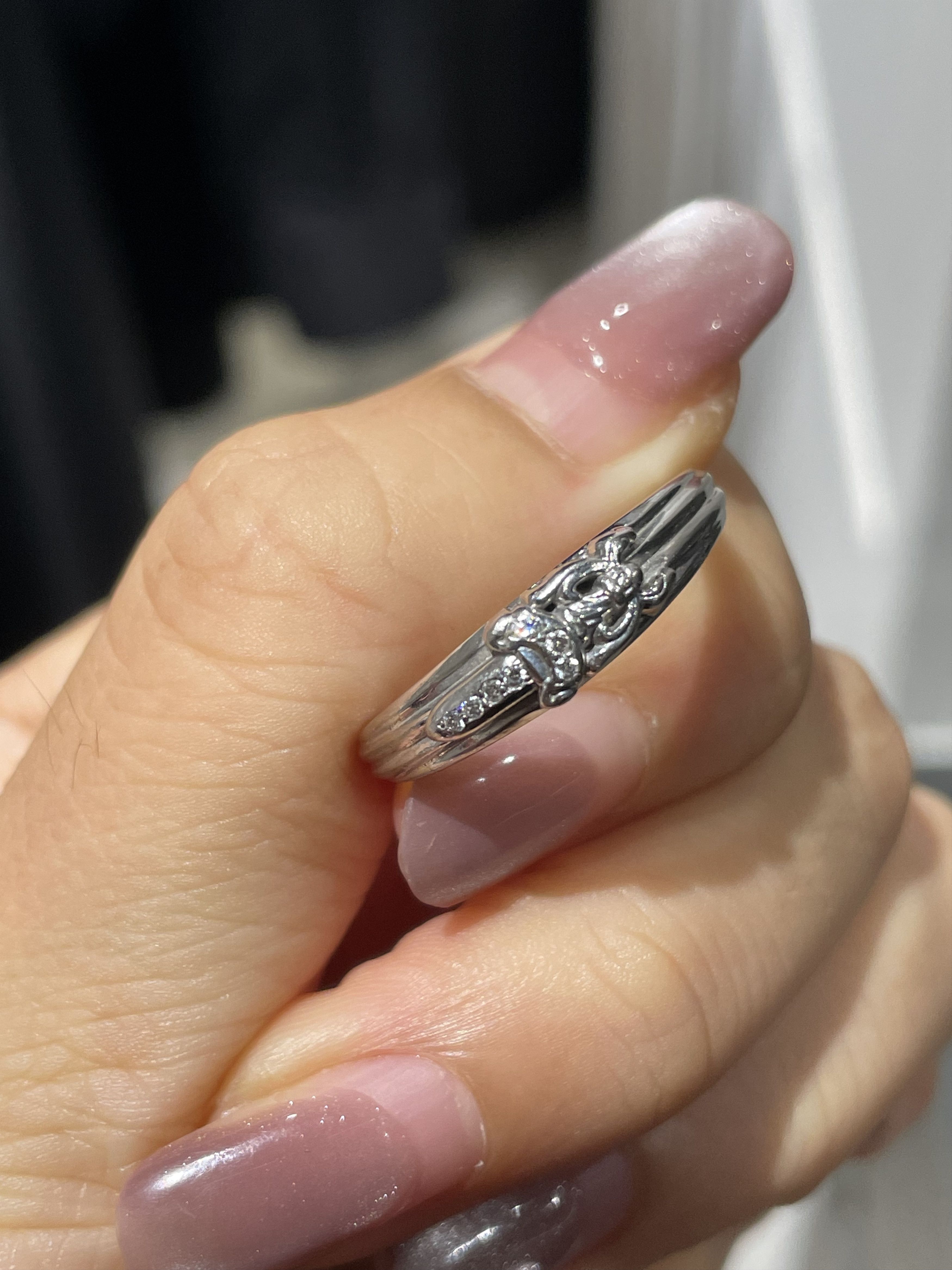 Chrome Hearts Chrome Hearts 18K White Gold Diamonds Baby Dagger Ring Size ONE SIZE - 6 Thumbnail