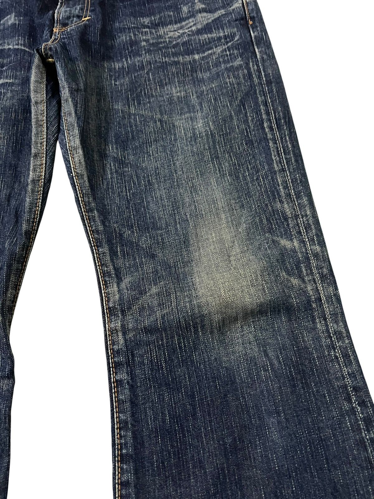 Japanese Brand Edwin 503 Flare Distressed Mud Wash Bootcut Jean Very Rare Size US 32 / EU 48 - 5 Thumbnail