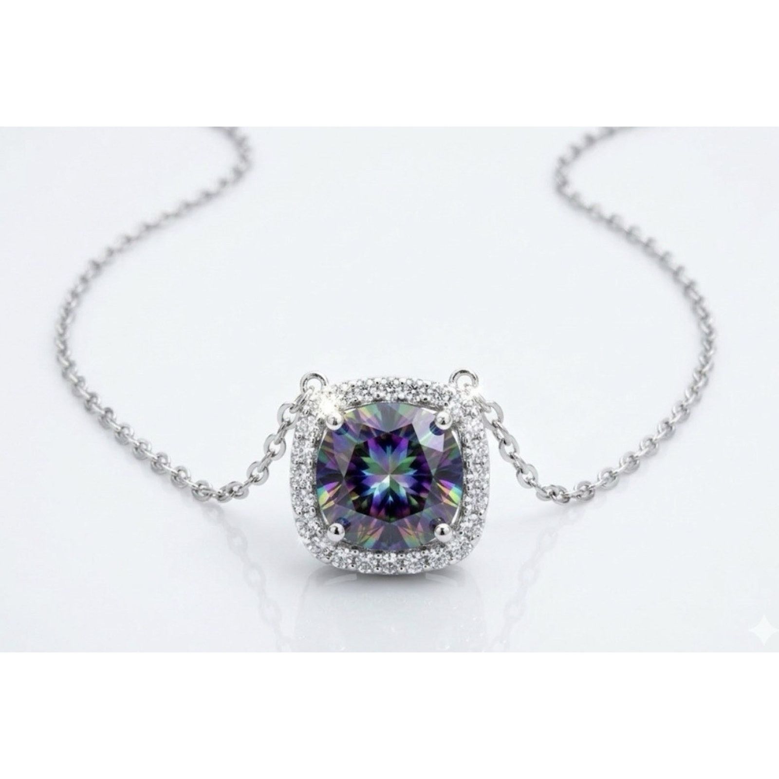 Other Stunning 1.5ctw Rainbow Moissanite & 925S Silver Jewelry Set Size ONE SIZE - 8 Thumbnail