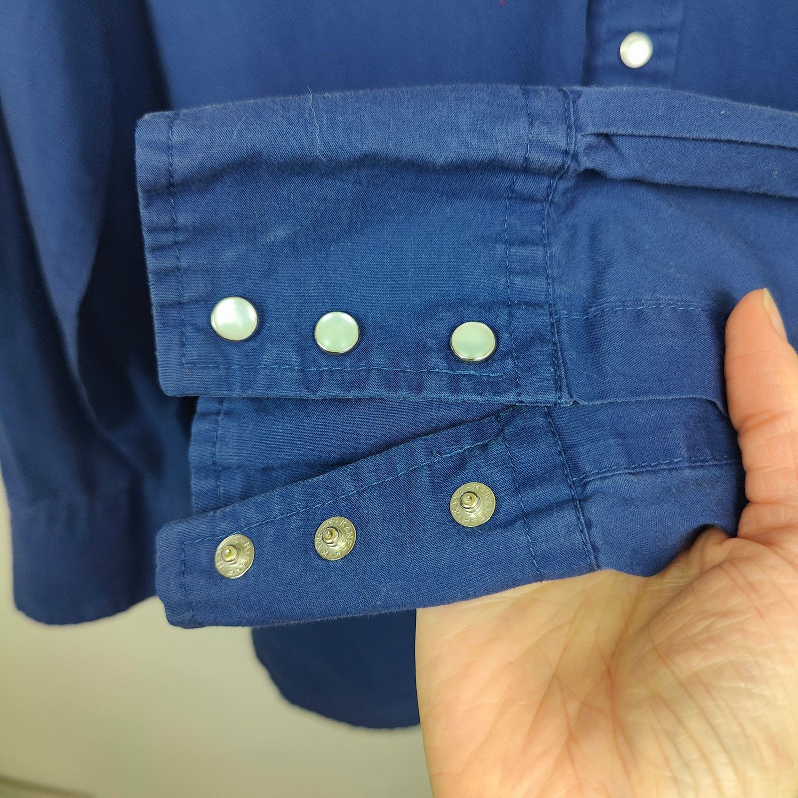 Other Vintage Blair Pearl Snap Shirt Men Large Navy Blue Cowboy Size US L / EU 52-54 / 3 - 3 Thumbnail
