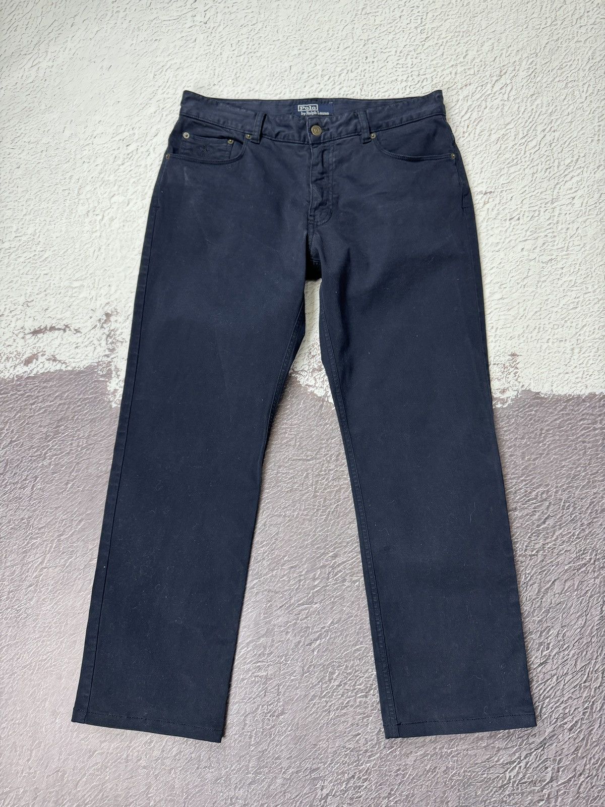 Polo Ralph Lauren Polo Ralph Lauren navy blue vintage slim chino pants Size US 34 / EU 50 - 1 Thumbnail