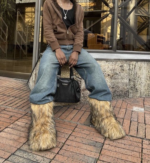 Japanese Brand FAUX FUR RICK OWENS VIBE YETI BOOTS STYLE hysteric glamour Size US 8.5 / EU 41-42 - 2 Thumbnail