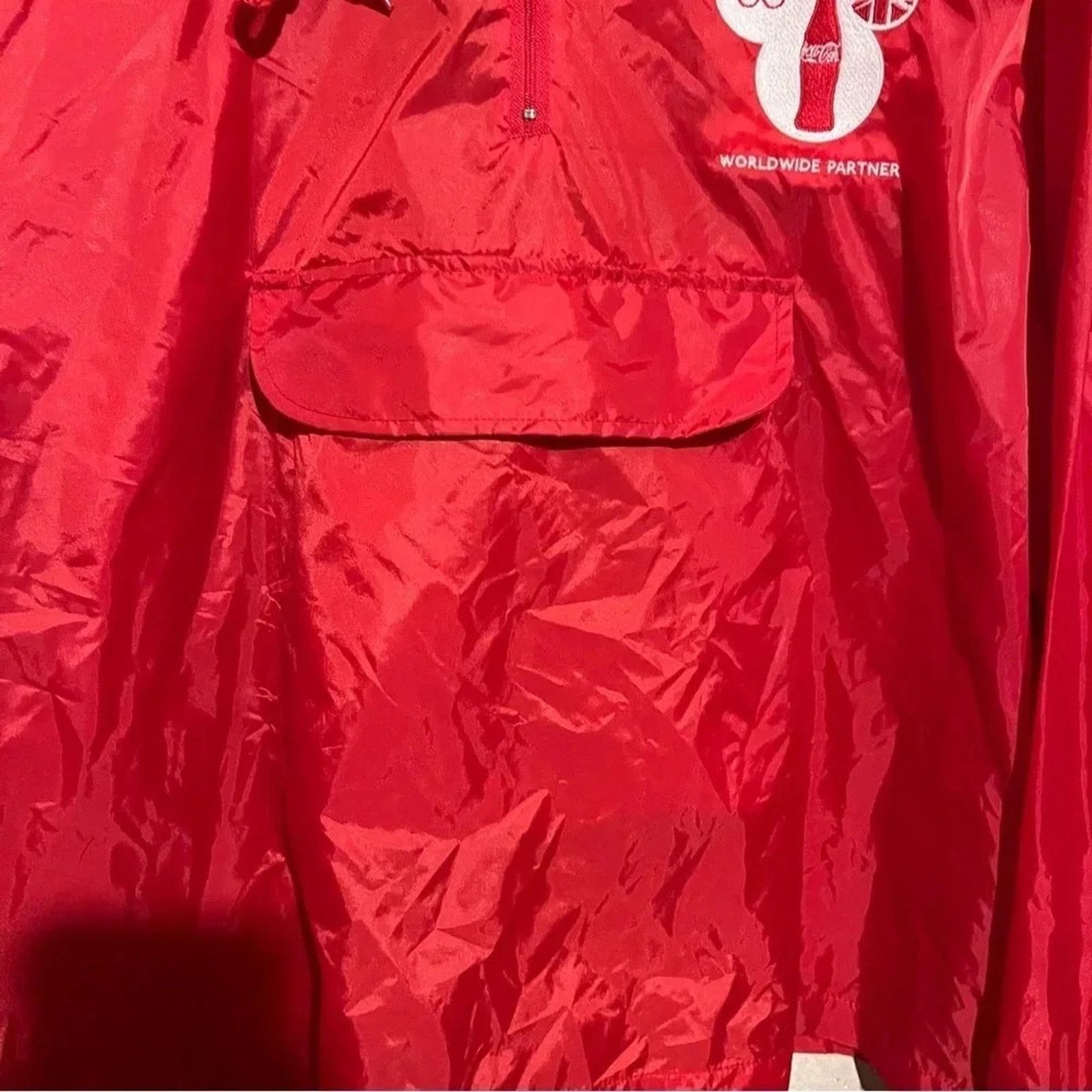 Augusta Sportswear 2012 London Olympics NWT Coca Cola Sz L 1/4 Zip Windbreaker Size L / US 10 / IT 46 - 3 Thumbnail