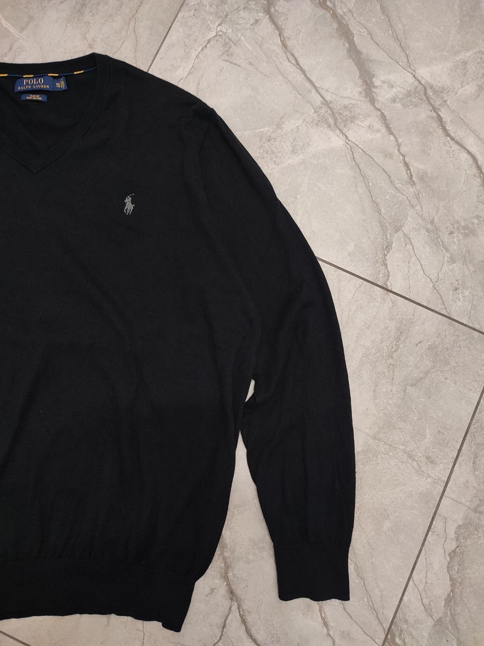 Polo Ralph Lauren Polo Ralph Lauren Black V-neck sweater cotton XXL size Size US XXL / EU 58 / 5 - 3 Thumbnail