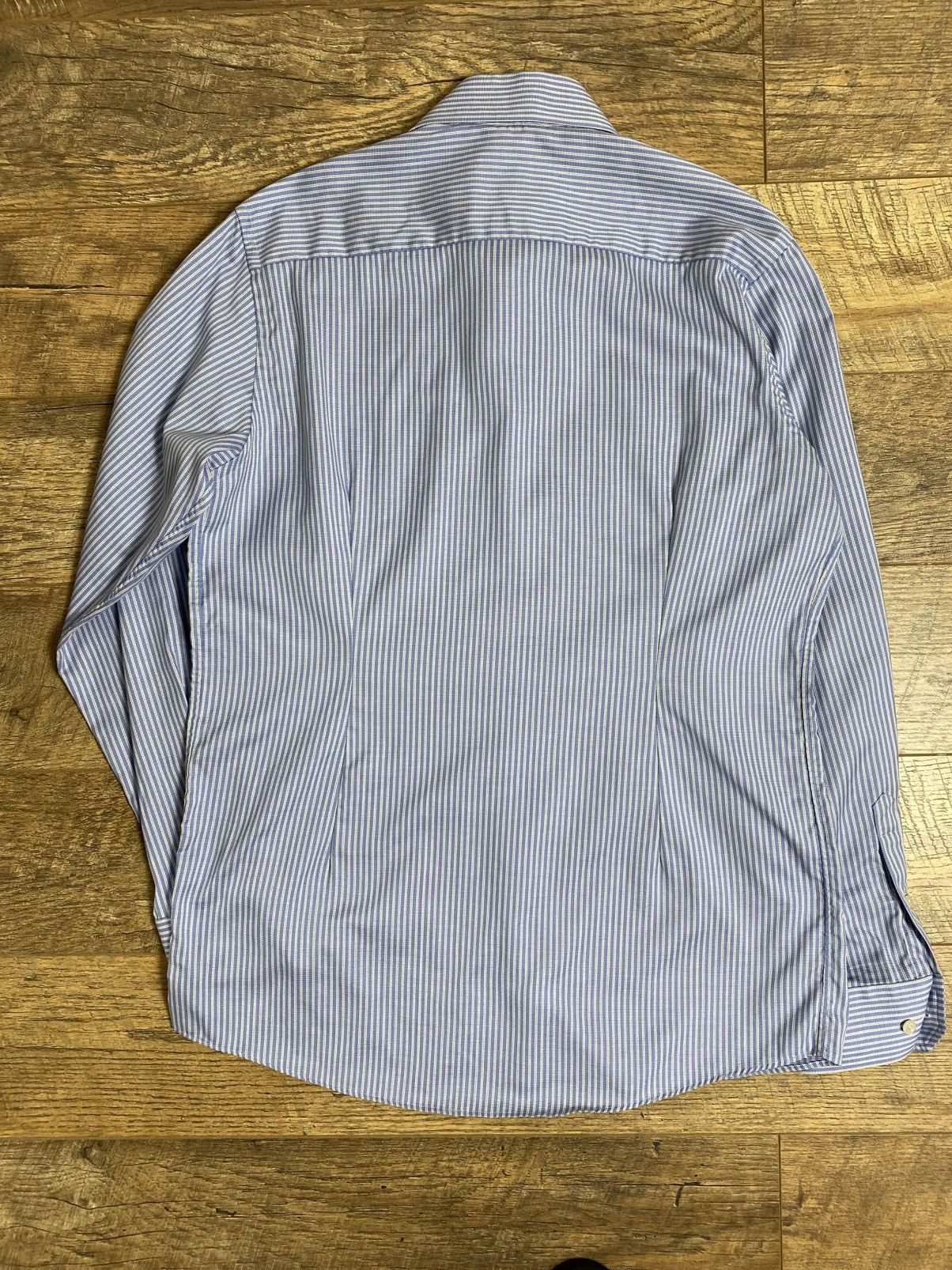 Eton Eton Contemporary Fit Blue Striped Dress Shirt Premium Cotto Size US L / EU 52-54 / 3 - 4 Thumbnail