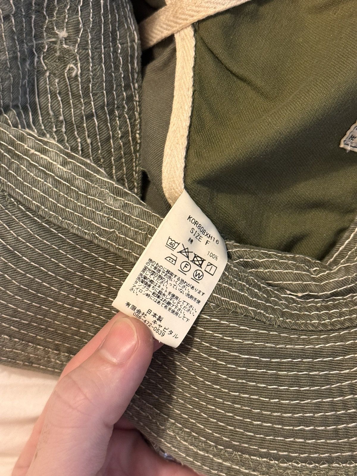 Kapital × Kapital Kountry Old Man by the Sea Green Boro Bucket Hat Size ONE SIZE - 5 Thumbnail