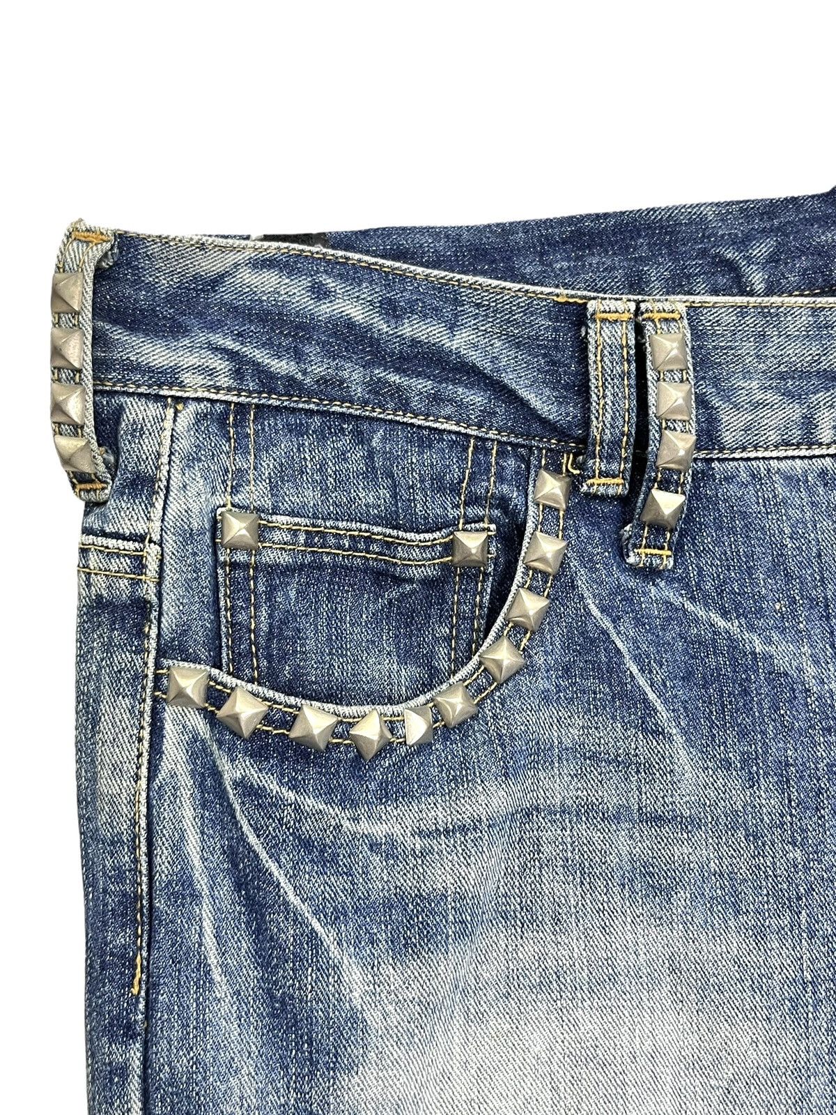 Seditionaries 🔥GRUNGE🔥MCD Studded Boro Patchwork Distressed Punk Denim Size US 31 - 4 Thumbnail