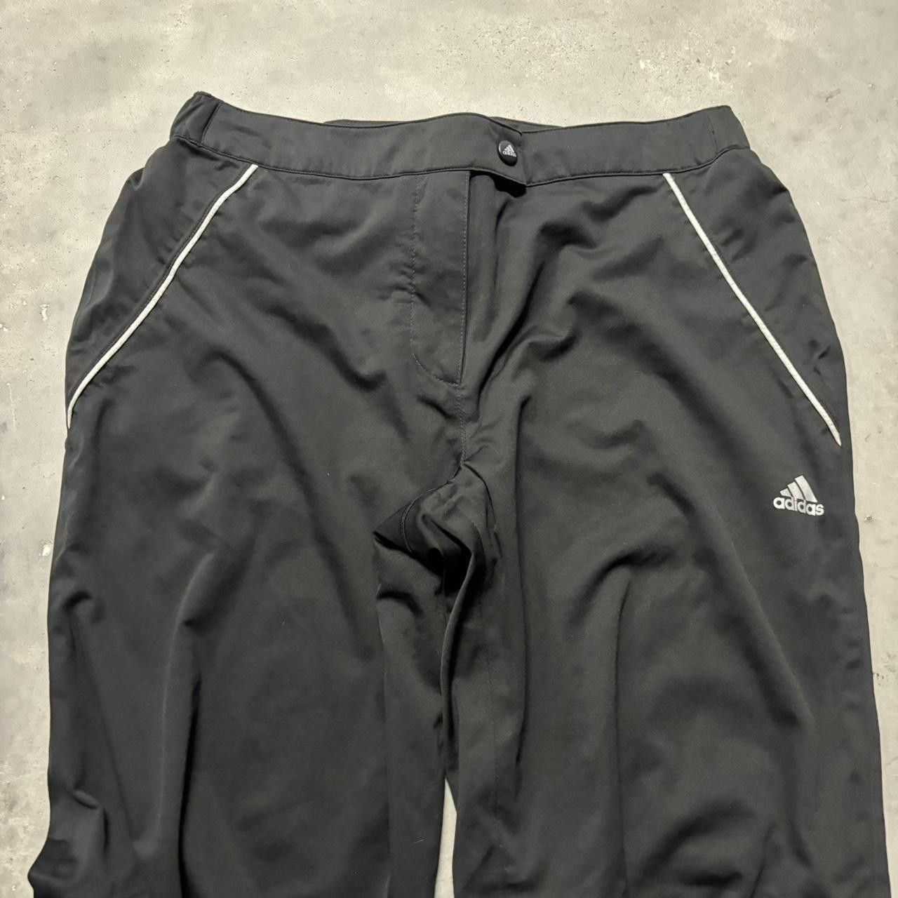 Adidas × Vintage Crazy Vintage Y2K/2000s Black Adidas Athletic Drill Essential Track Pants! Size US 28 / EU 44 - 4 Thumbnail