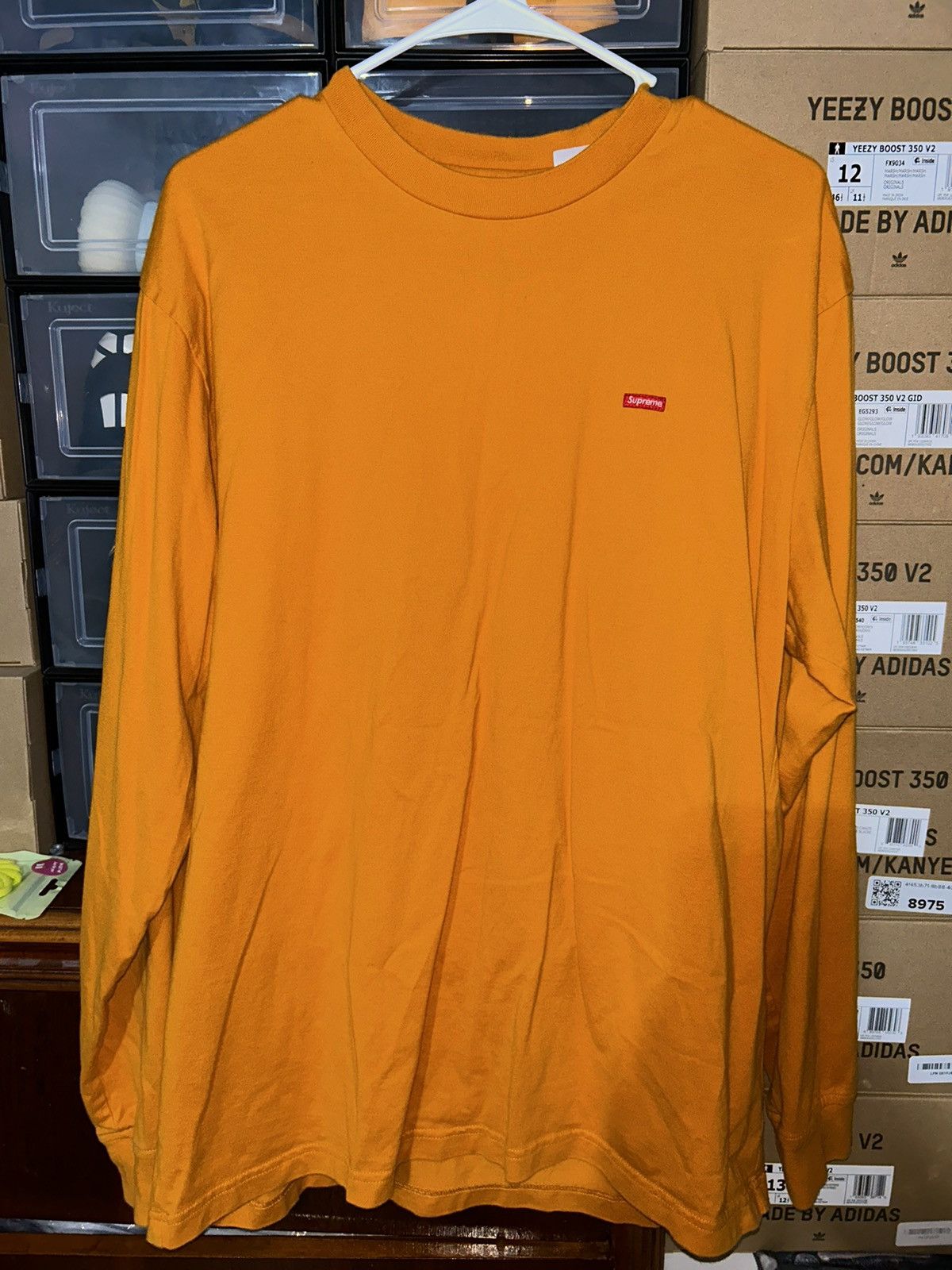 Supreme Supreme Small Box Long Sleeve Tee Dark Orange FW21 Large Size US L / EU 52-54 / 3 - 1 Thumbnail