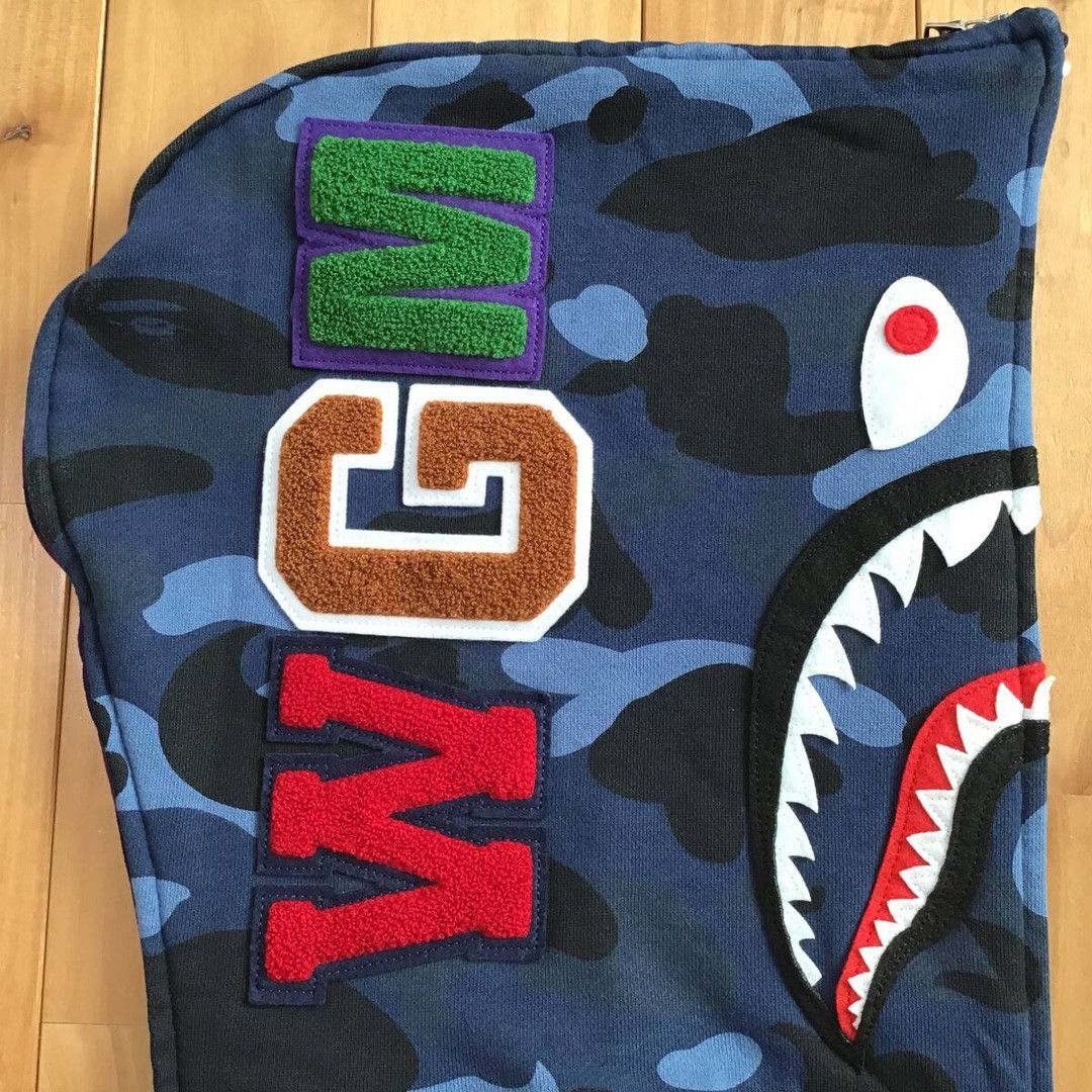 Bape BAPE Purple camo x Blue camo separate shark full zip hoodie Size US L / EU 52-54 / 3 - 5 Thumbnail