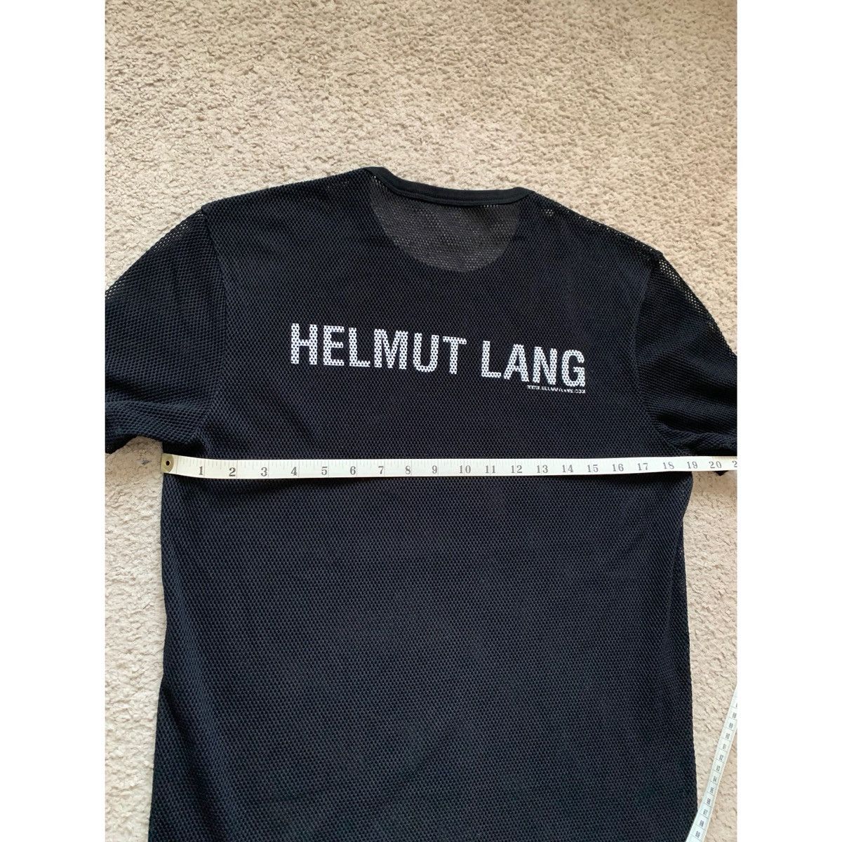 Helmut Lang HELMUT LANG BLACK LOGO MESH TOP Size US M / EU 48-50 / 2 - 19 Thumbnail