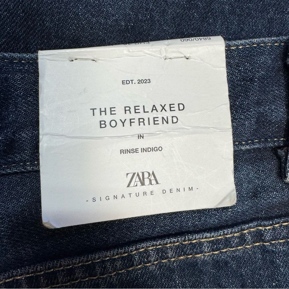 Zara NWT New Zara The Relaxed Boyfriend Rinse Indigo Jeans Size Size 36" / US 14 / IT 50 - 8 Thumbnail