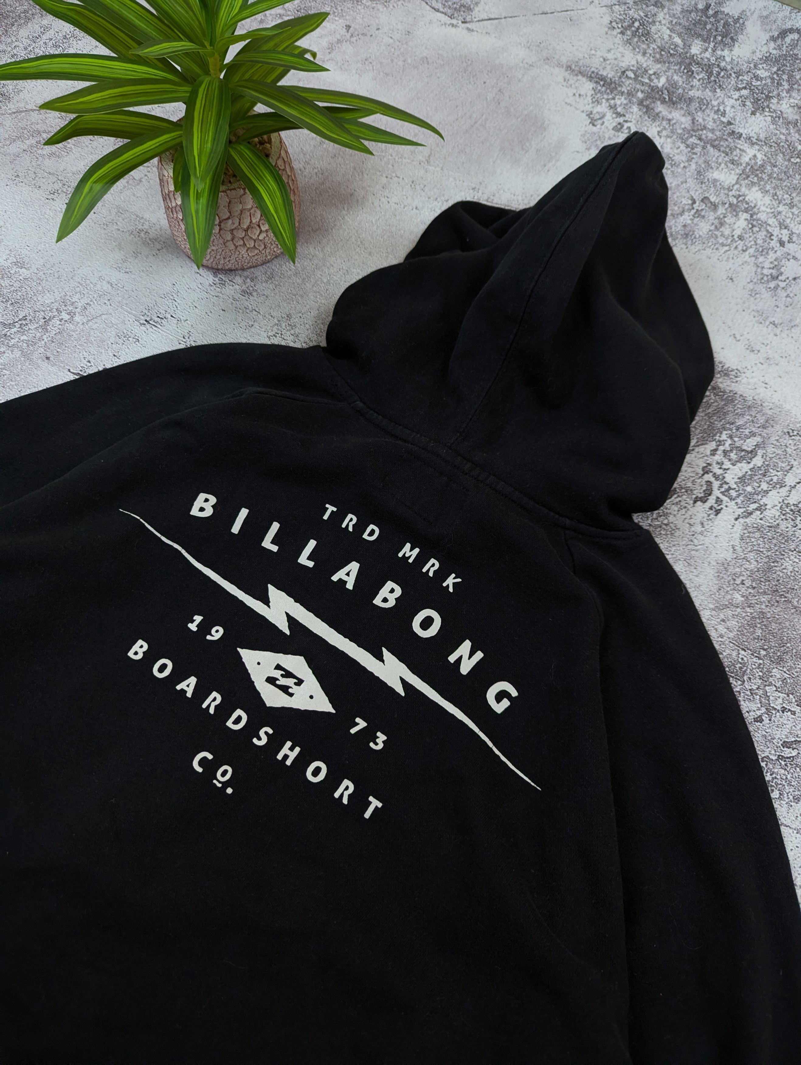 Billabong Billabong Hoodie Black Logo Surf Skate Size L Vintage Size US L / EU 52-54 / 3 - 9 Thumbnail