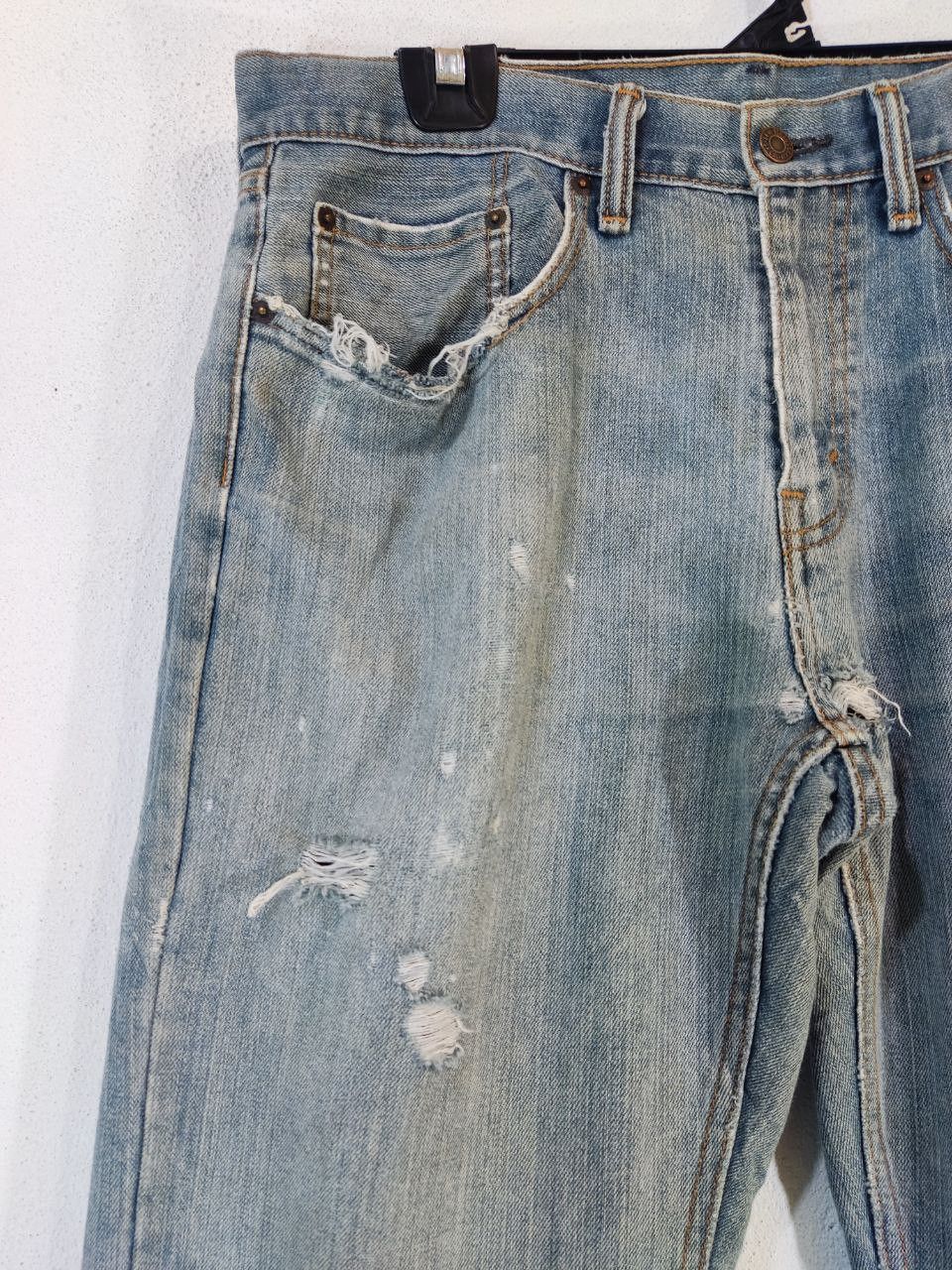 Levi's levis 559 straightcut distressed denim nice design Size US 36 / EU 52 - 10 Thumbnail
