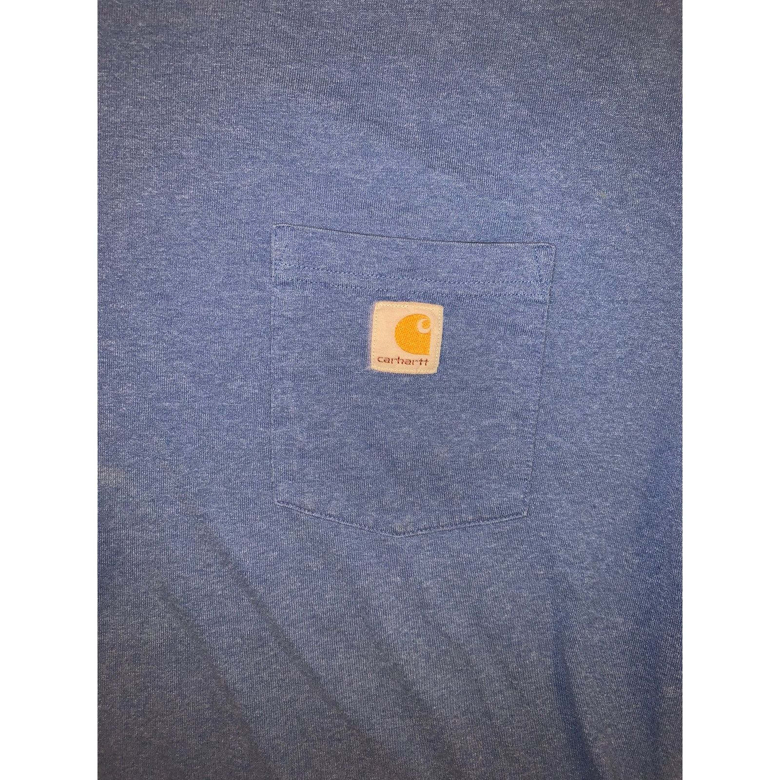 Carhartt Carhartt K87 Men's XL Loose Fit Heavyweight Pocket Tee Blue Size US XL / EU 56 / 4 - 2 Thumbnail