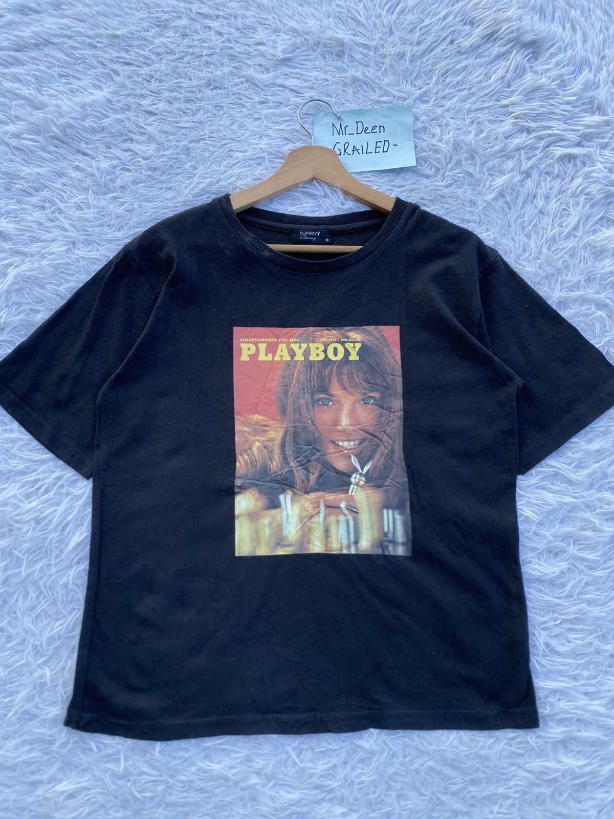 Playboy Rare PLAYBOY MAGAZINE COVER BLACK T-SHIRT Size US M / EU 48-50 / 2 - 5 Thumbnail