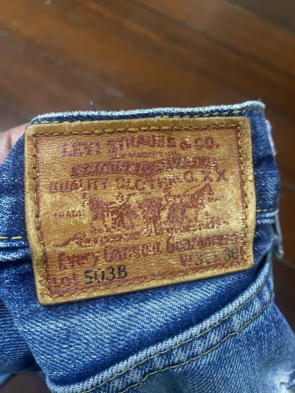 Levi's Vintage Redline Levi's Big E 503B LVC rework distressed Size US 32 / EU 48 - 16 Thumbnail