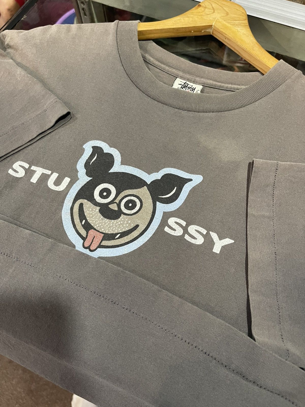 Stussy Rare Vintage 1990s Stussy Dog Graphic Faded T Shirt Large Size US L / EU 52-54 / 3 - 10 Thumbnail