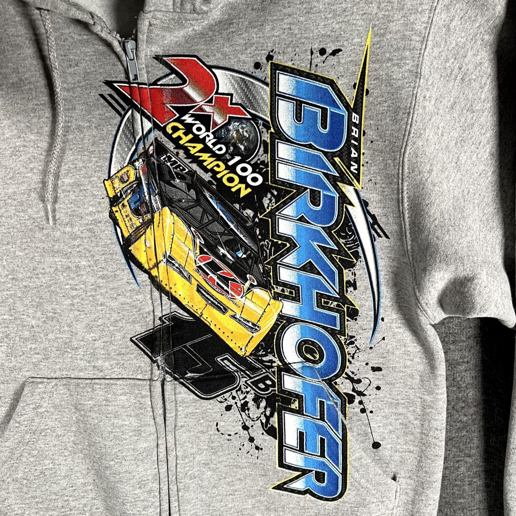 Fruit Of The Loom Fruit Of The Loom Hoodie Mens Small Gray Brian Birkhofer Racing Fleece Full Zip Size US S / EU 44-46 / 1 - 5 Thumbnail